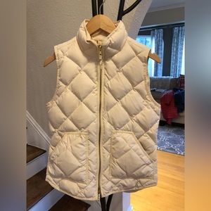 J. Crew Down Cream Down Vest Size XS.